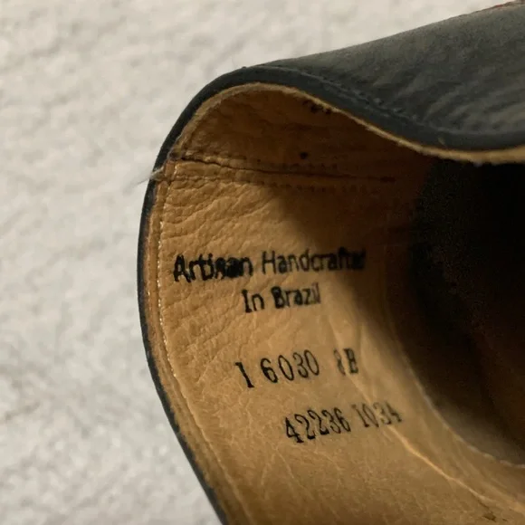 Black Embroidered Leather Mules by Spirituous - Picture 8 of 9